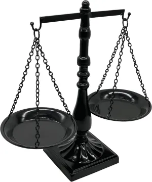 Vintage Metal Libra Jewelry Towers Display Cosmetic Organizer Storage, Scale Centerpiece Stand, Antique Jewelry Storage, Farmhouse Candleholder Display  Black, 12 W x 12 H