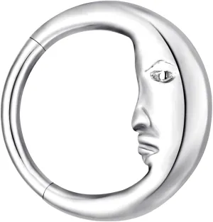 VOJO G23 Titanium 16G Teardrop Septum Hoop Ring Daith Tragus Piercing Clicker Nose Jewelry for Women
