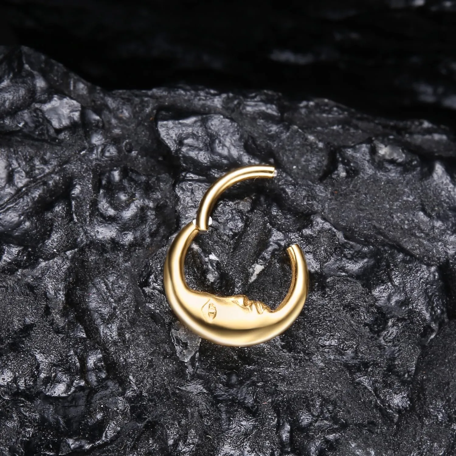 VOJO G23 Titanium 16G Teardrop Septum Hoop Ring Daith Tragus Piercing Clicker Nose Jewelry for Women