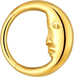 VOJO G23 Titanium 16G Teardrop Septum Hoop Ring Daith Tragus Piercing Clicker Nose Jewelry for Women