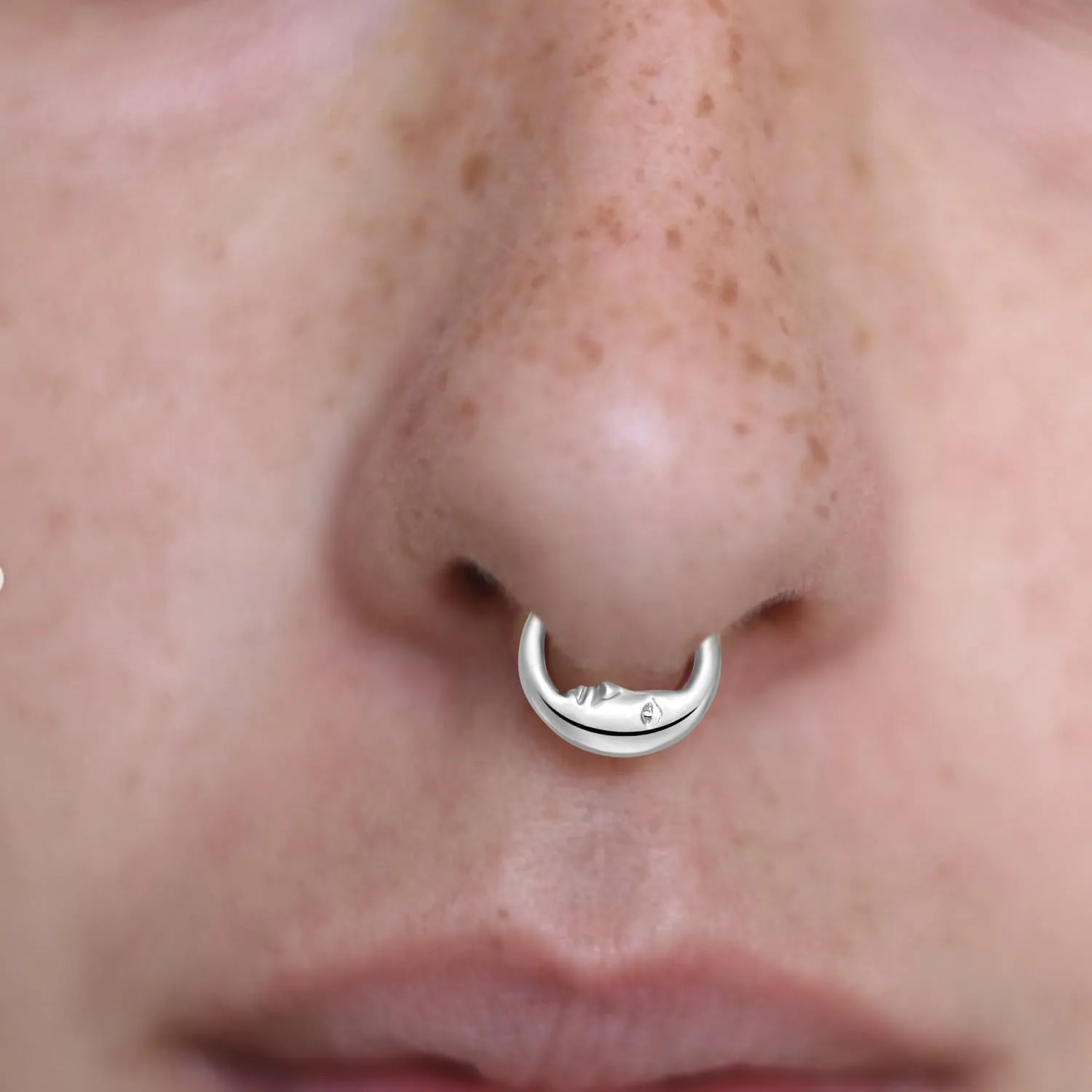 VOJO G23 Titanium 16G Teardrop Septum Hoop Ring Daith Tragus Piercing Clicker Nose Jewelry for Women