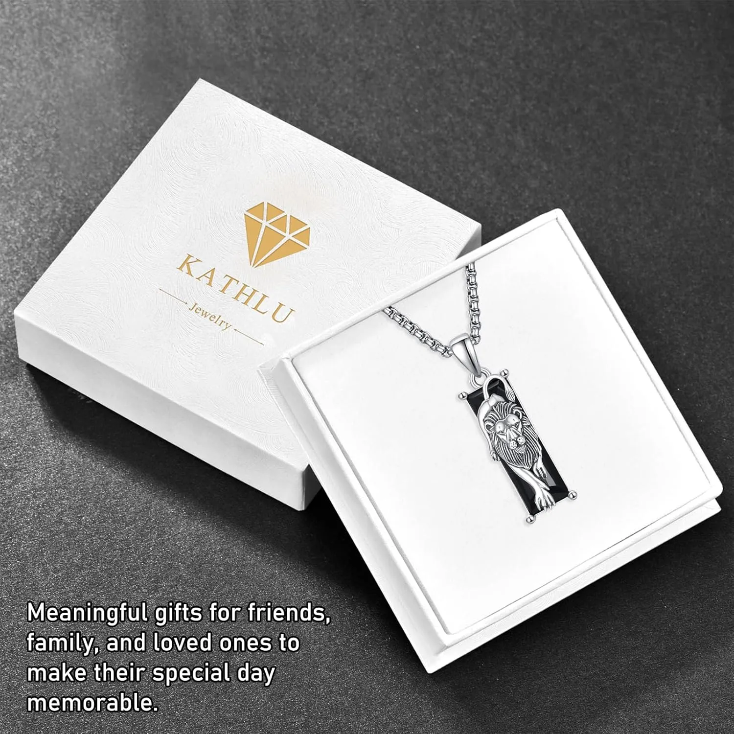 Wolf/Tiger/Lion/Dog/Spider/Eagle/Scorpion Necklace for Women Men 925 Sterling Silver Animal Necklace Black Crytal Cool Necklace Jewelry Gifts