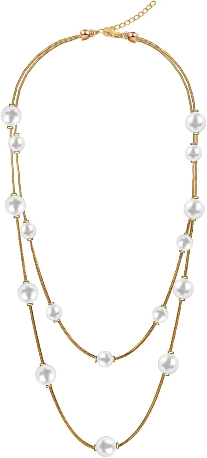 Women's Colours Crystal Beaded Pendant Long Necklaces Boho Glass Crystal Beads Chain Sweater Statement Necklace Fashion Elegant Jewelry for Women