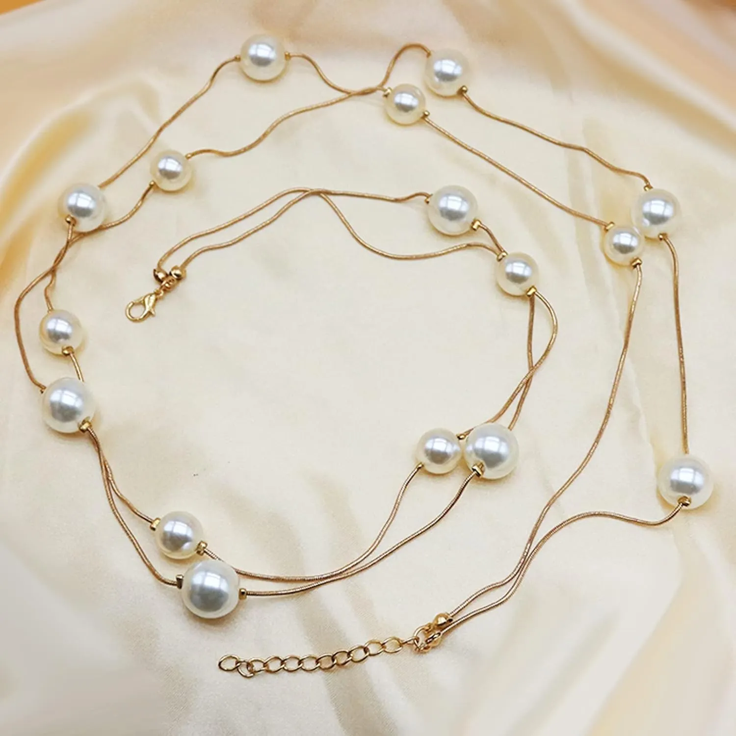 Women's Colours Crystal Beaded Pendant Long Necklaces Boho Glass Crystal Beads Chain Sweater Statement Necklace Fashion Elegant Jewelry for Women
