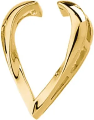 Womens Semi-Polished 14k White Gold Pendant Enhancer Fine Jewelry for Women Gifts for Her (17.25x13.25mm, Mounting Only, Not All Stones Included)
