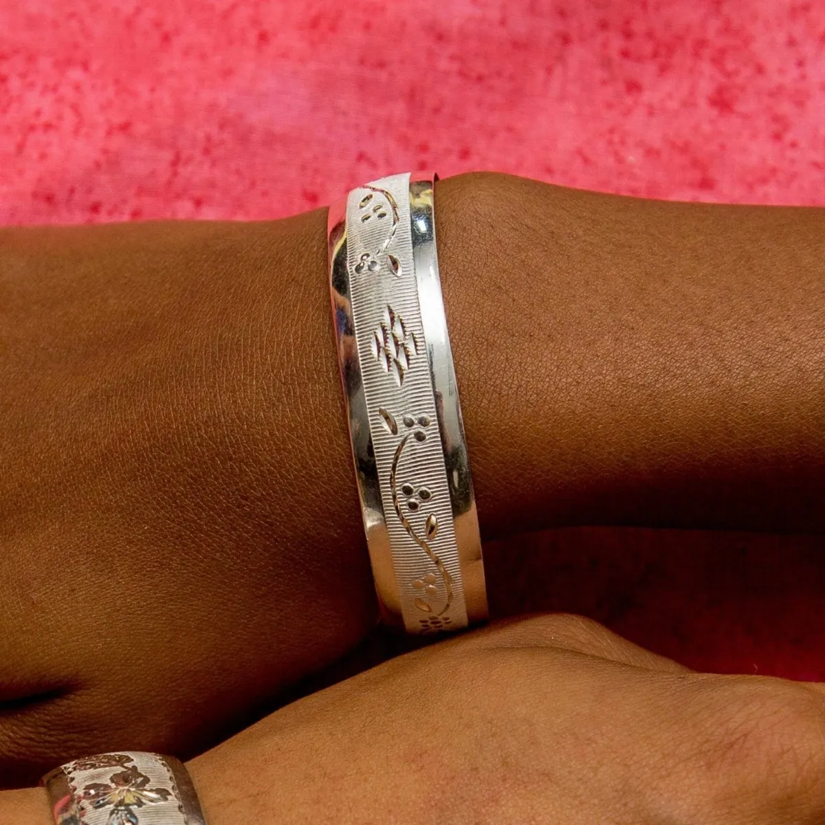 Wrist Band with Grape Vine Pattern