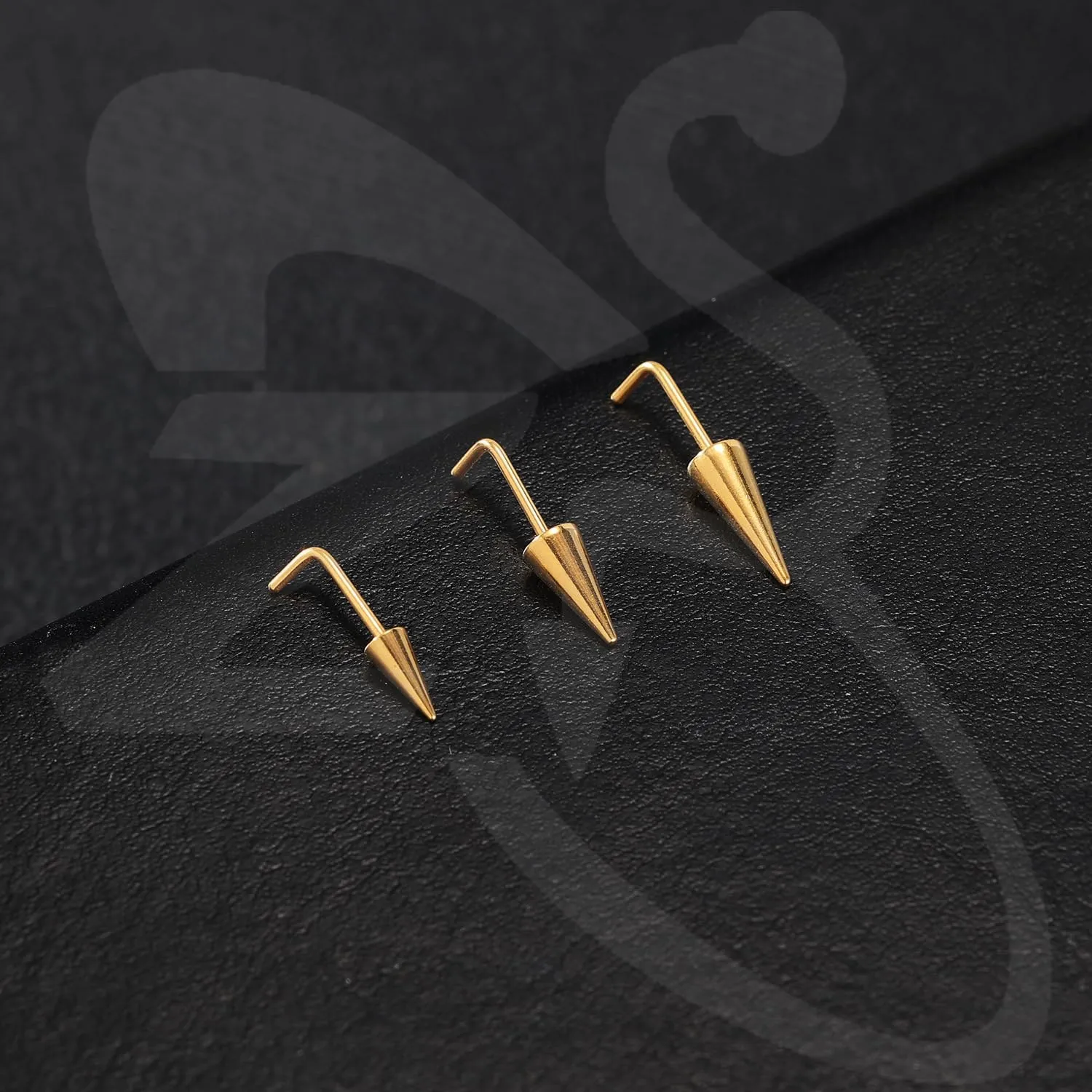 ZS 16G Spike Lip Rings Cartilage Tragus Helix Piercing, 18G Stainless Steel Spike Stud Earrings, 20G Spike Nose Rings Studs for Women Men